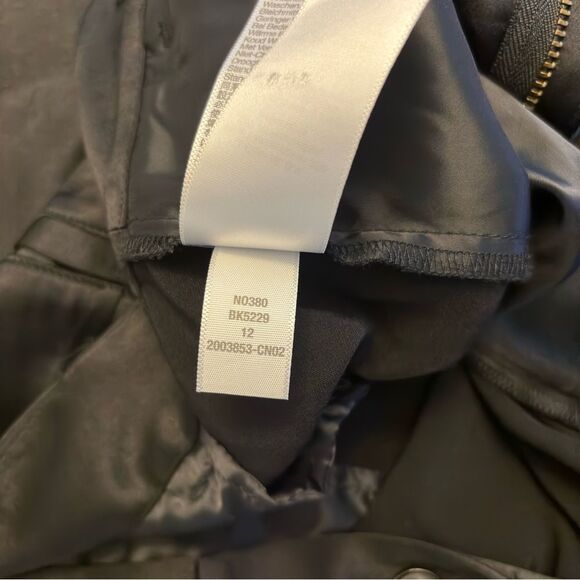 Madewell Harlow Silk Black Wide-Leg Trousers - Picture 14 of 16